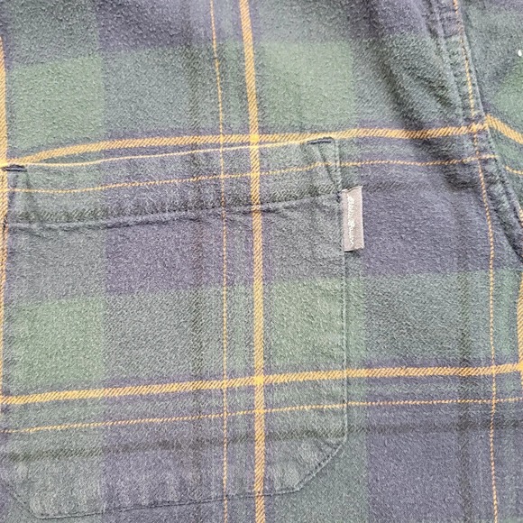 Eddie Bauer Shirt Mens XL Green Flannel Outdoors Medium Weight Casual Campcore - Picture 4 of 14